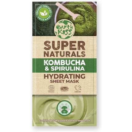 Earth Kiss Super Naturals Hydrating Kombucha and Spirulina Sheet Mask Single Sachet