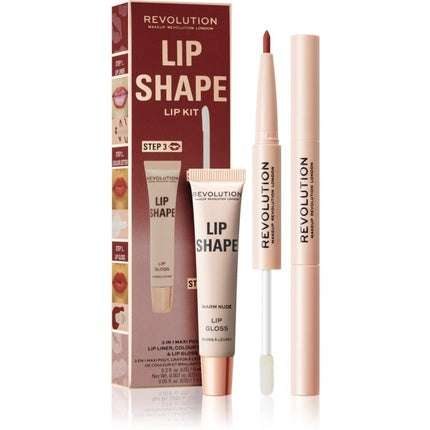 Makeup Revolution Lip Shape Kit - Warm Nude, 1 piece