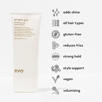 Evo Gangsta Grip Bonding Resin Strong Hold Styling Gel Adds Shine