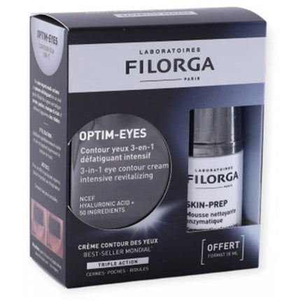 Filorga Optim-Eyes Eye Contour 3in1 15ml with Skin-Prep Enzymatic Cleansing Scrub