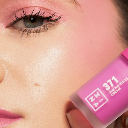 3INA MAKEUP The No-Rules Cream 371 Hot Pink Liquid Blush Matte with Sweet Almond Oil Vegan Cruelty Free