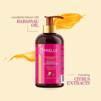 Mielle Organics Pomegranate & Honey Leave-In Conditioner for Type 4 Hair 12 Ounces
