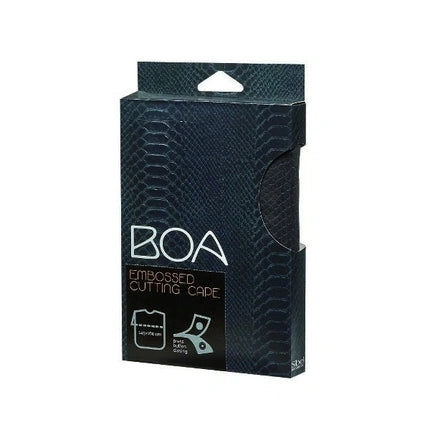 Sibel Boa Cape A/ Relief In Black With Press Studs