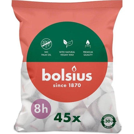 Bolsius Tealight White Bag Sustainable 8hour