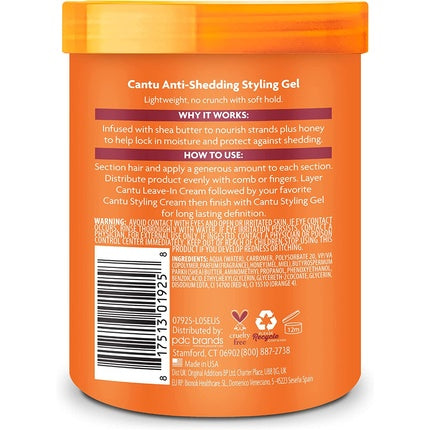 Cantu Anti-Shedding Styling Gel with Honey 524g