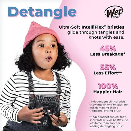 Wet Brush Shine Enhancer Brush with Soft Intelliflex and Natural Boar Bristles Pink