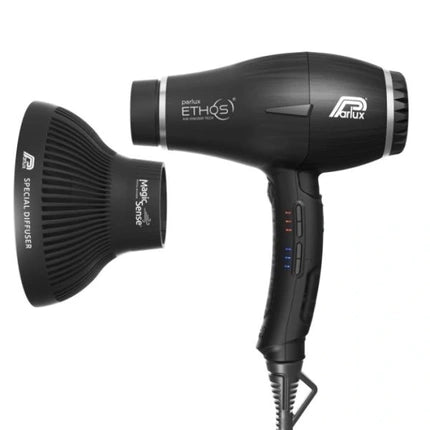 Car Parlux Ethos Hair Dryer With Magic Sense Diffuser In Black