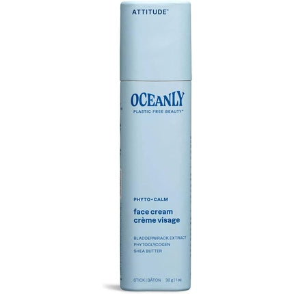 ATTITUDE Oceanly Face Cream Stick EWG Verified Plant and Mineral-Based Ingredients Vegan Skin Care Products PHYTO CALM Unscented 30 grams